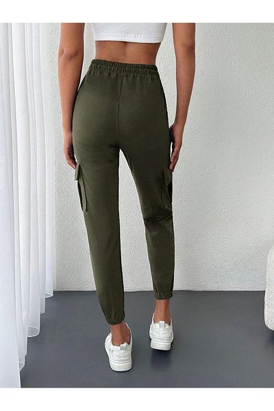 Miyalon Pantaloni de sport confortabili pentru femei, cu buzunare, cu șireturi, elastici, pantaloni