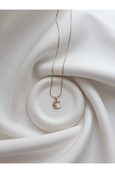 Minne Jewelry-Accessory Çelik Ay Kolye - Altın Renkli Çelik Ay Kolye - Çelik ...