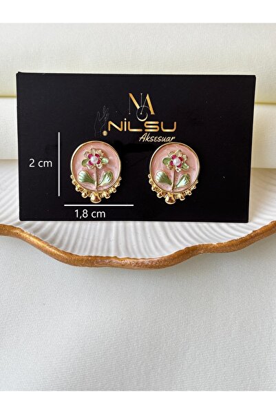 Nilsu Jewellery Accessory Vintage Çiçek Detaylı Kadın Küpe