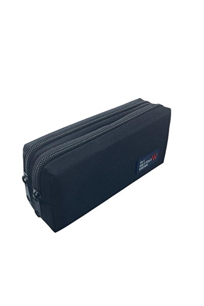 GÜZELYÜZ AVM Siyah Renk Kalemlik İki Bölmeli Kalem Kutusu Yeni Model