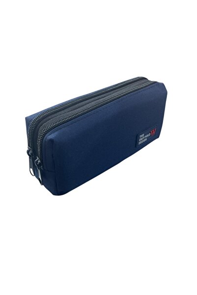 GÜZELYÜZ AVM Lacivert Renk Kalemlik İki Bölmeli Kalem Kutusu Yeni Model