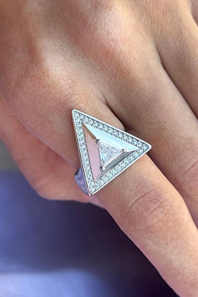 TAKIŞTIR Silver Color Stone Detailed Adjustable Ring