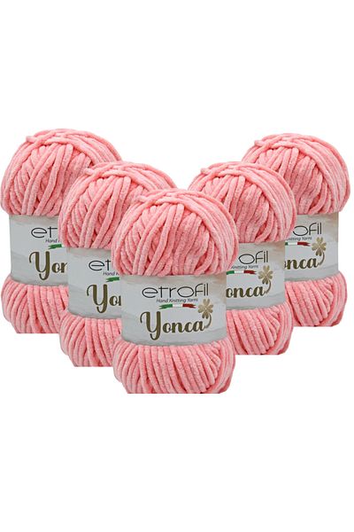 Etrofil Yonca Velvet Πλεκτό Σχοινί 5 Τεμάχια 73015 Gülpembe