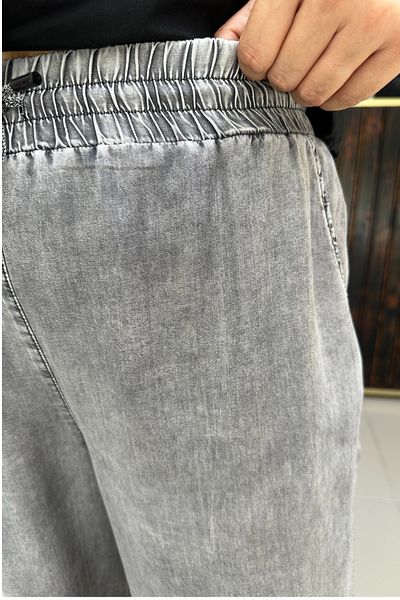 GÖKSEL Thin Jeans with Shim Laces Large Size Pants
