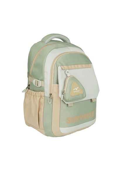 Relaxion New Season Green Cream Premium School Backpack with Pen Holder 1514