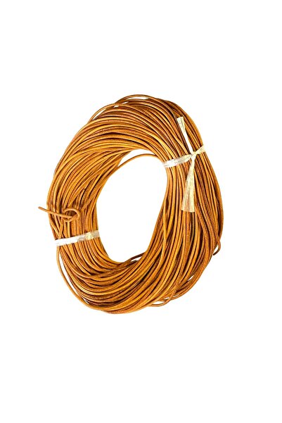 Bi hızlı Genuine Original Leather Rope, Diameter 2mm Length 3 Meters (Tan)