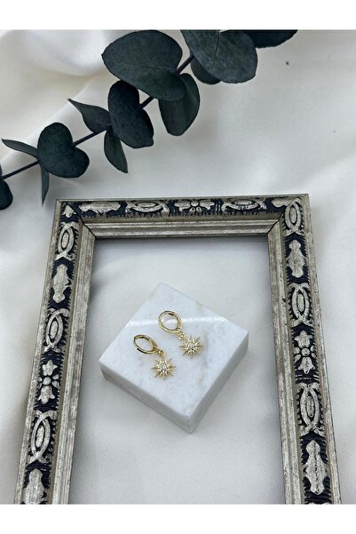 Tudivanyu Aksesuar Zircon Stone Star Detailed Dangle Multiple Earrings