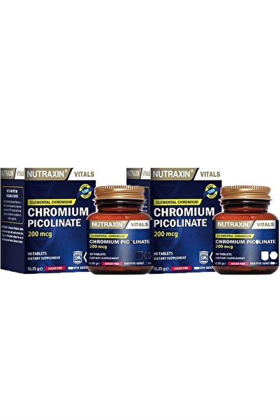 Nutraxin كروميك بيكولينات 200 ميكروغرام 90 قرص 2 قطعة