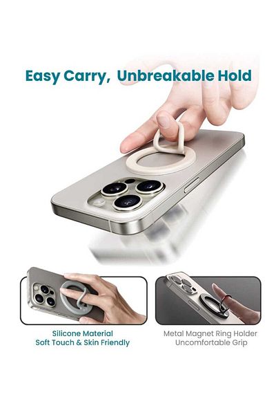 SP Silicone phone grip provides comfort in use. Compatible with MagSafe. Stylish design and strong magnet. Multi-colored.