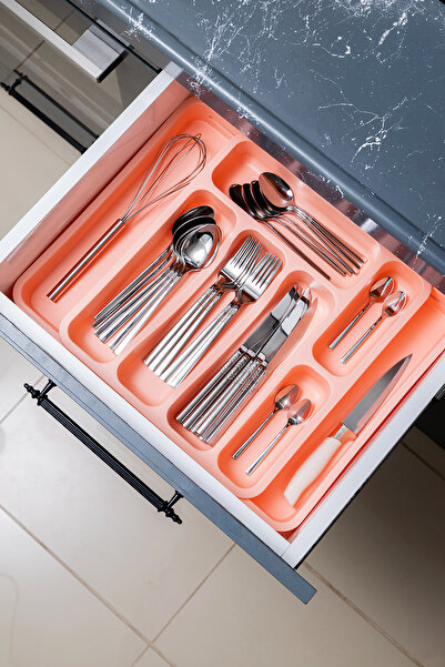 Amandus Sekto - Organizator practic pentru tacâmuri, extensibil pe două fețe, reglabil, pentru interiorul sertarului, suport pentru linguri