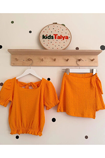 kidstalya Crop Shorts Wrinkle Suit