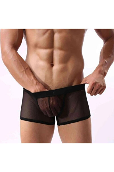 Fantezi Transparan Tül Erkek Boxer Fantezi Tanga Acoula4603