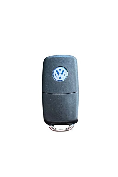 MAF Carcasa cheie emblema VW tip briceag, 3 butoane, LED la mijloc, Albastru