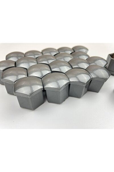FVA Set 20 Caps for Wheel Nuts, 17mm, Includes Key, Dark Gray