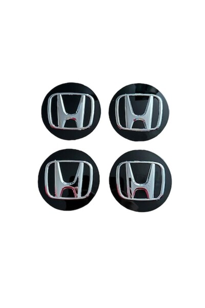 Honda Set 4 Capace jante aliaj 69mm Negru Argintiu