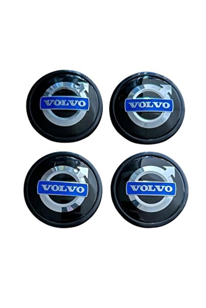 Universal Set 4 capace roti 62mm exterior Volvo negre compatibil/inlocuitor janta aliaj