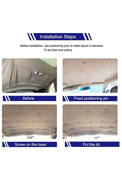 MAF Kit Reparatie Plafon Auto cu 30 Butoni pentru Tapiterie - Gri