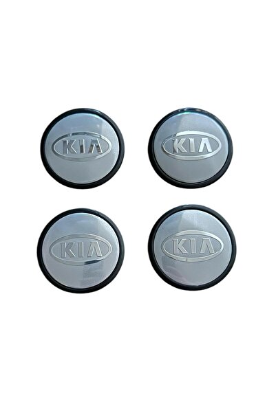 Universal Set 4 capace roti 61mm exterior, 56mm interior Kia argintiu compatibil/inlocuitor janta aliaj