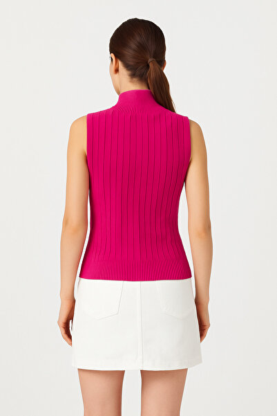 ModaPlaza Γυναικεία Αμάνικη Πλεκτή Μπλούζα 15394