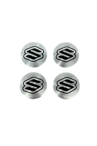 MAF Set 4 embleme autocolante Suzuki (aluminiu) 56mm pentru capace de roți