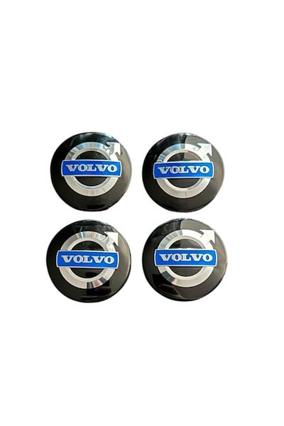 MAF Set 4 capace roti 58mm exterior, 50.5mm interior Volvo negre compatibil/inlocuitor janta aliaj