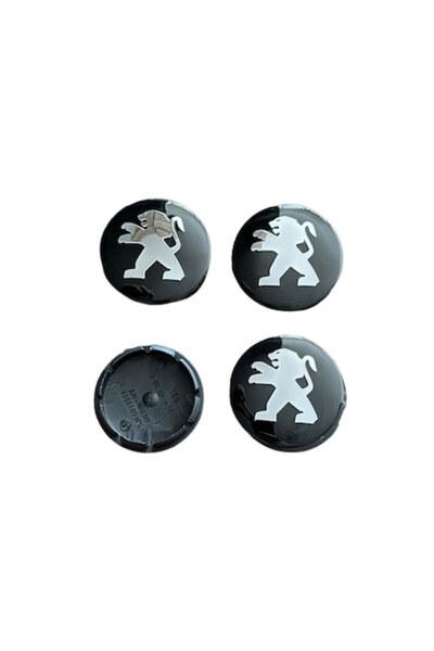 Peugeot Set 4 capace roti 56mm Negru compatibil/inlocuitor janta aliaj