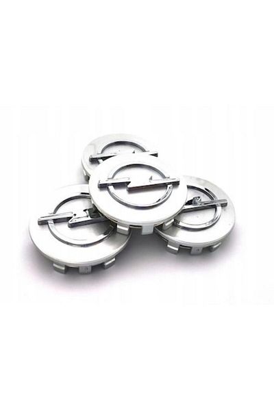Opel Set 4 Embleme Roti Pentru Jante Din Aliaj 55/58mm, Argint