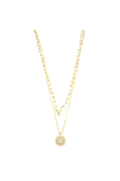 SepetBudur Multiple Sun Necklace - Gold
