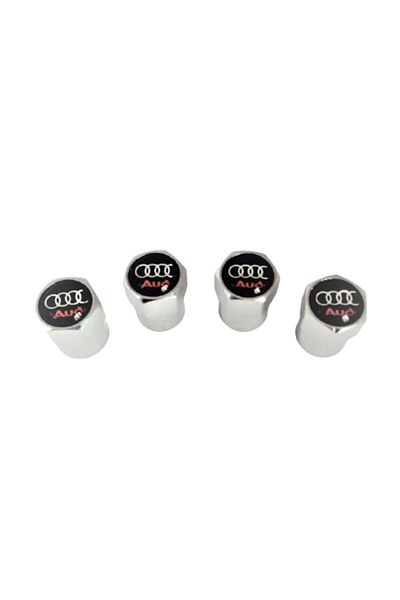 OEM Set 4 Chrome Valve Caps for Audi