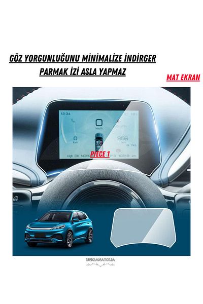 UniqAnatolia Byd Atto 3 Ghost Instrument and Multimedia Compatible Matte Screen Protector