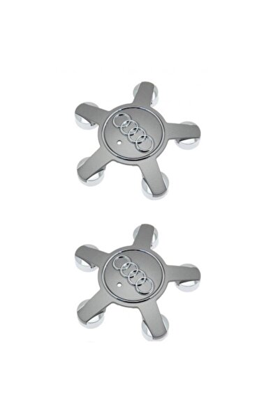 Audi Σετ 2 καπάκια 135 mm γκρι τύπου νύχι για ζάντες αλουμινίου