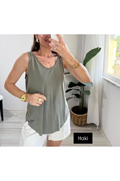 BEBE PLUS Altı kesik salaş Modal Atlet