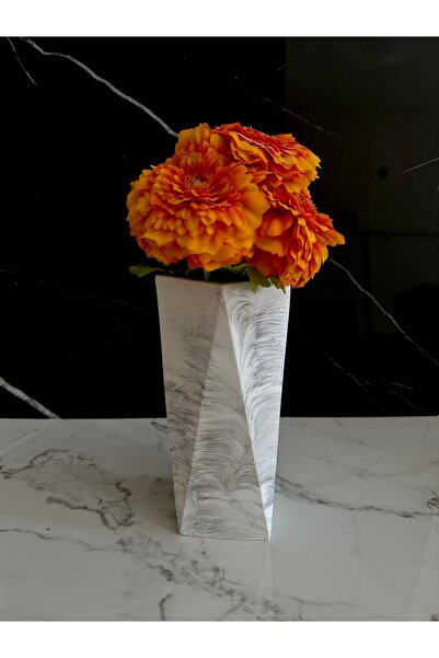 betonmall Vasă de flori din beton, ghiveci geometric decorativ realizat manual