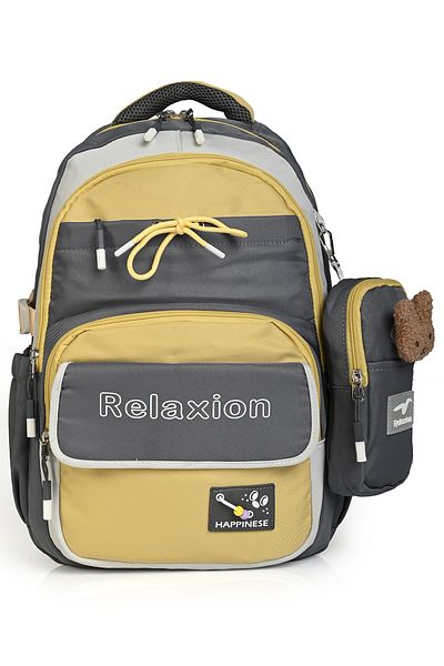 Relaxion 1512 Rucsac pentru școală și zilnic cu mai multe compartimente - Cadou suport pentru stilou