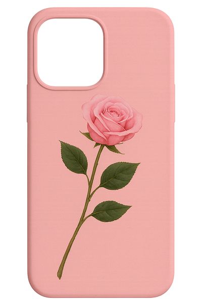 PiyasaSepeti Tecno Camon 19 Pink Rose Printed Silicone Case