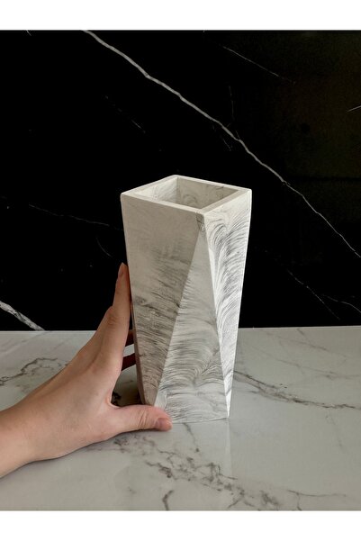 betonmall Concrete Flower Vase Handmade Decorative Geometric Flower Pot