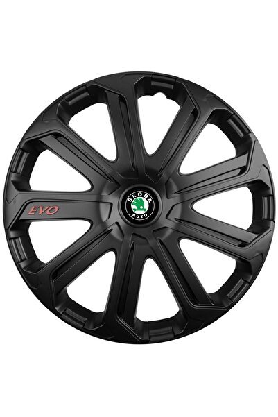 Autohelix MSA Set de 4 capace de jantă Evo negre R16, pentru Skoda