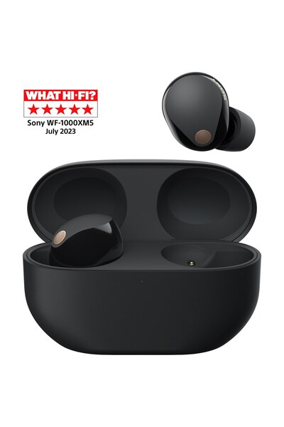 Sony Ακουστικά WF-1000XM5B Ενδώτια, Ασύρματα, Bluetooth, Ακύρωση Θορύβου, Μικρόφωνο, Έως 24