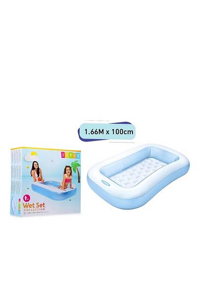 rexa مسبح أطفال قابل للنفخ من إنتكس - 1.66 متر × 100 سم - مسبح أطفال بأرضية ناعمة