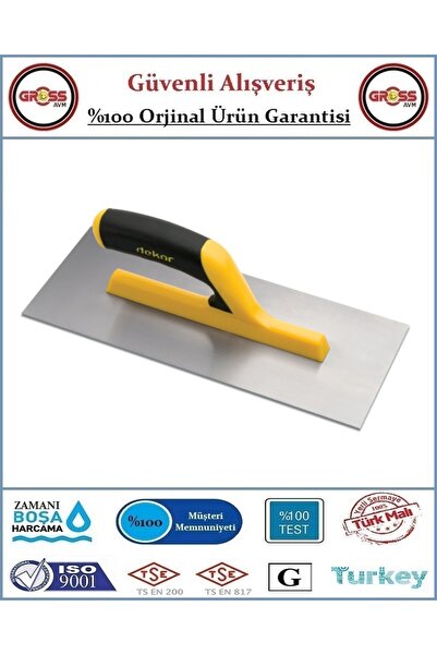 Dekor Plastik Saplı Alçı Malası - Yay Çeliği - 35CM