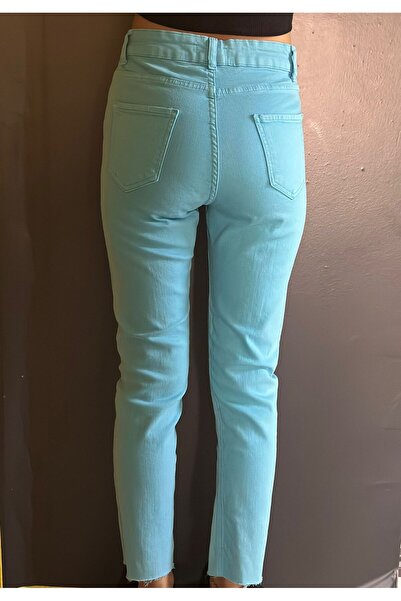 Gönülden Tasarım СИНІ БРАНДИ З РОЗКРІПНИМИ КЛАПАНАМИ ЖІНОЧІ ШТАНИ