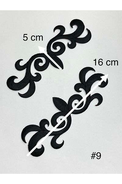 karantuhafiye Colorful Iron-On Embroidery Applique/Medium Size Colorful Applique Set of 2 # 9