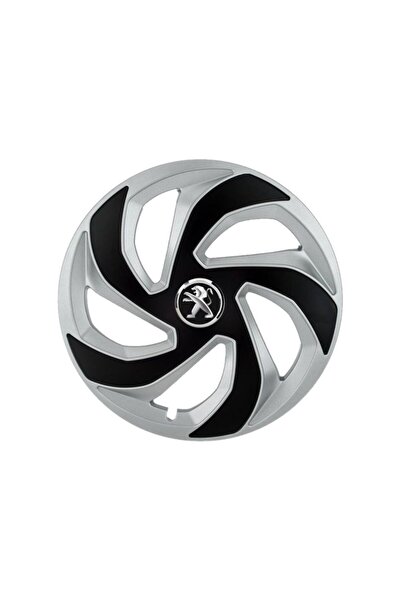 Autohelix MSA Set de 4 capace de jantă Rex Gri-Negru R14 pentru gama auto Peu...