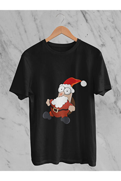 MAGORS تي شيرت قطني للأطفال برقبة دائرية مطبوع عليه SANTAMANTA