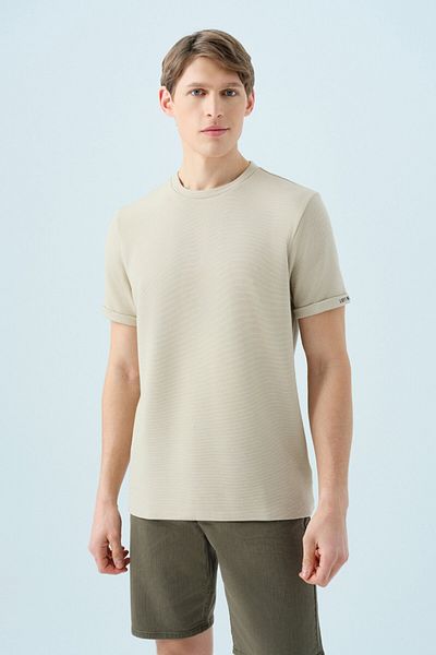 Loft Tricou pentru bărbați cu croiala normală LF2039564 STONE