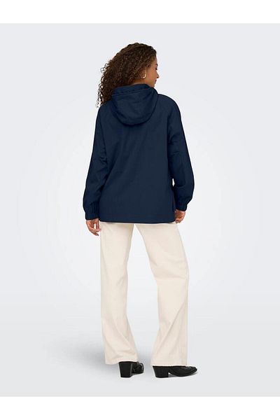 ONLY Γυναικείο εποχιακό μπουφάν με κουκούλα Navy Blue - 15354447