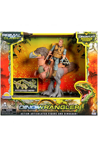 NW NessiWorld Nessiworld Primal Clash Dino Wrangler Dinosaur Rider Adventure Set