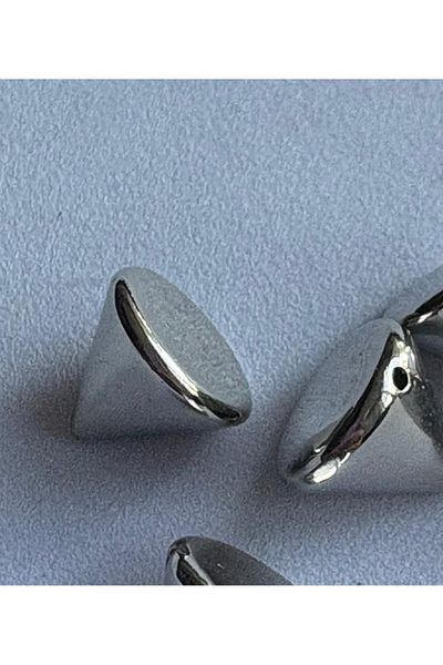 BEİLYS COSMETİCS & ACCESSORY 10 mm Silver Drop Hole Gusset Drop Gothic Clothing Staple (25 Pcs)