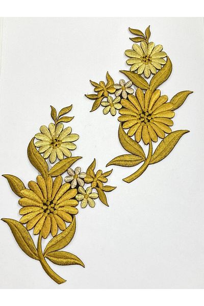 karantuhafiye Colorful Iron-On Embroidery Applique/Medium Size Colorful Applique Set of 2 # 2