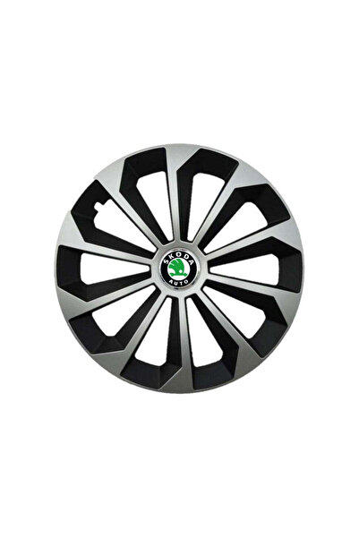 Autohelix MSA Set de 4 capace de jantă Fame gri-negru cu inel R14, pentru gam...